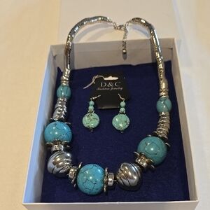 Silver and Turquoise Jewelry Set